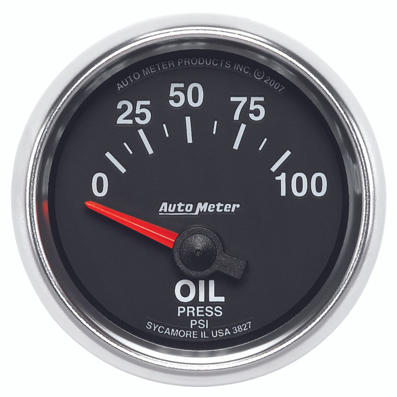 Autometer GS 0-100 PSI Short Sweep Electronic Oil Pressure Gauge - 3827