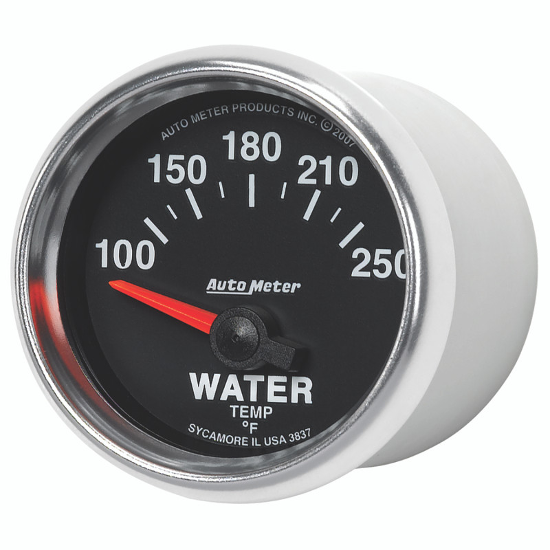 Autometer GS 52mm 100-250 Deg F Short Sweep Electronic Water Temperature Gauge - 3837