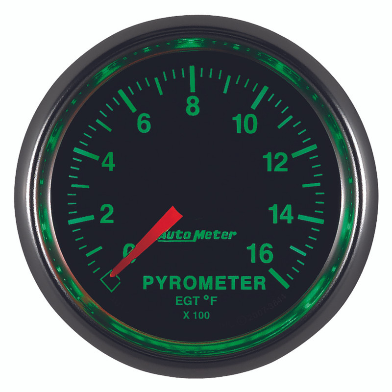 Autometer GS 0-1600 degree F Full Sweep Electronic Pyrometer Gauge - 3844