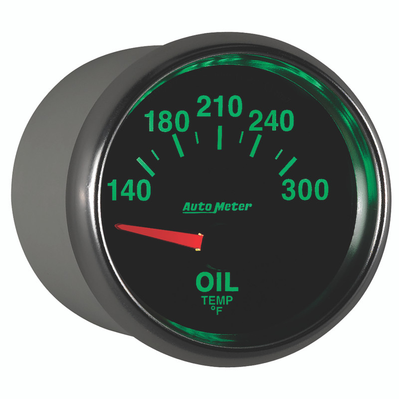 Autometer GS 52mm 140-300 Deg F Short Sweep Electronic Oil Temperature Gauge - 3848