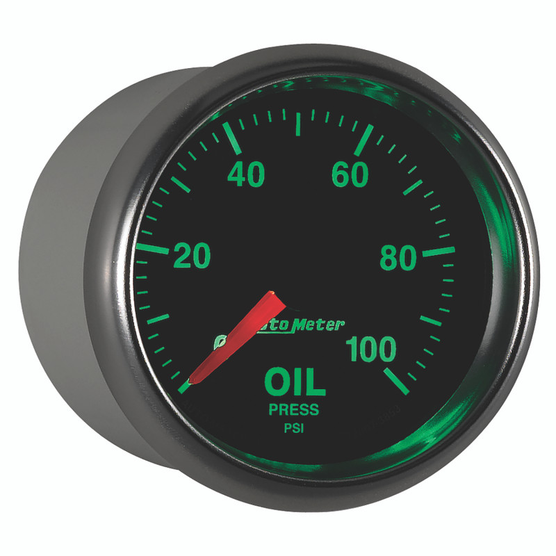 Autometer GS Series 2-1/16in Oil Pressure Gauge 100PSI Electric Full Sweep - 3853