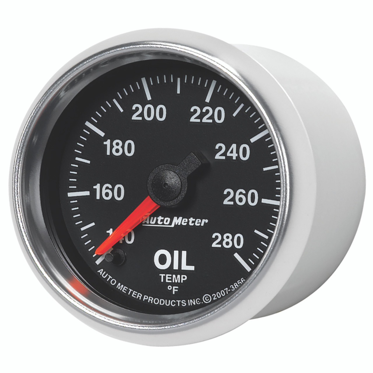 Autometer GS Series 2-1/16in Oil Temperature Gauge 140-280 Degrees Electric Full Sweep - 3856