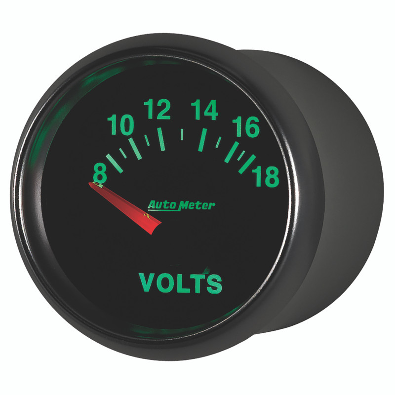 Autometer GS 52mm 8-18 Volts Short Sweep Electronic Voltmeter Gauge - 3892