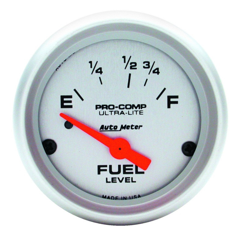 Autometer Ultra-Lite 52mm 73 OHMS Empty/8-12 OHMS Full Short Sweep Electronic Fuel Level Gauge - 4315