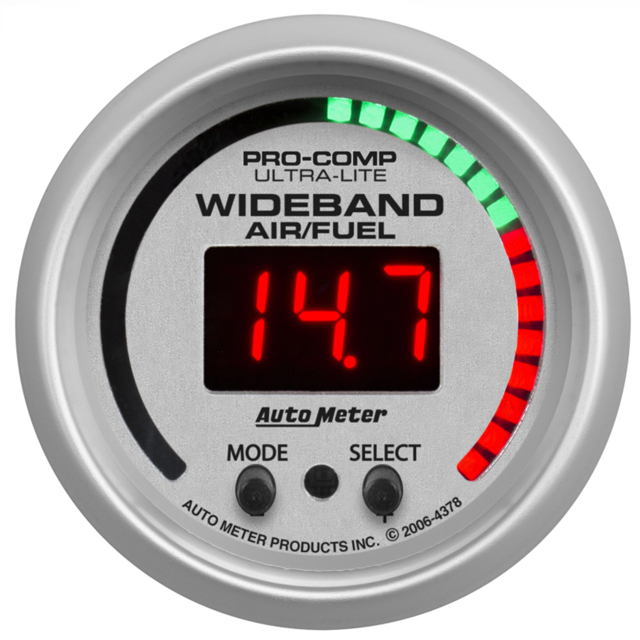 Autometer Ultra-Lite 52mm Air/Fuel Ratio Pro Plus Digital w/ Peak & Warning Gauge - 4397