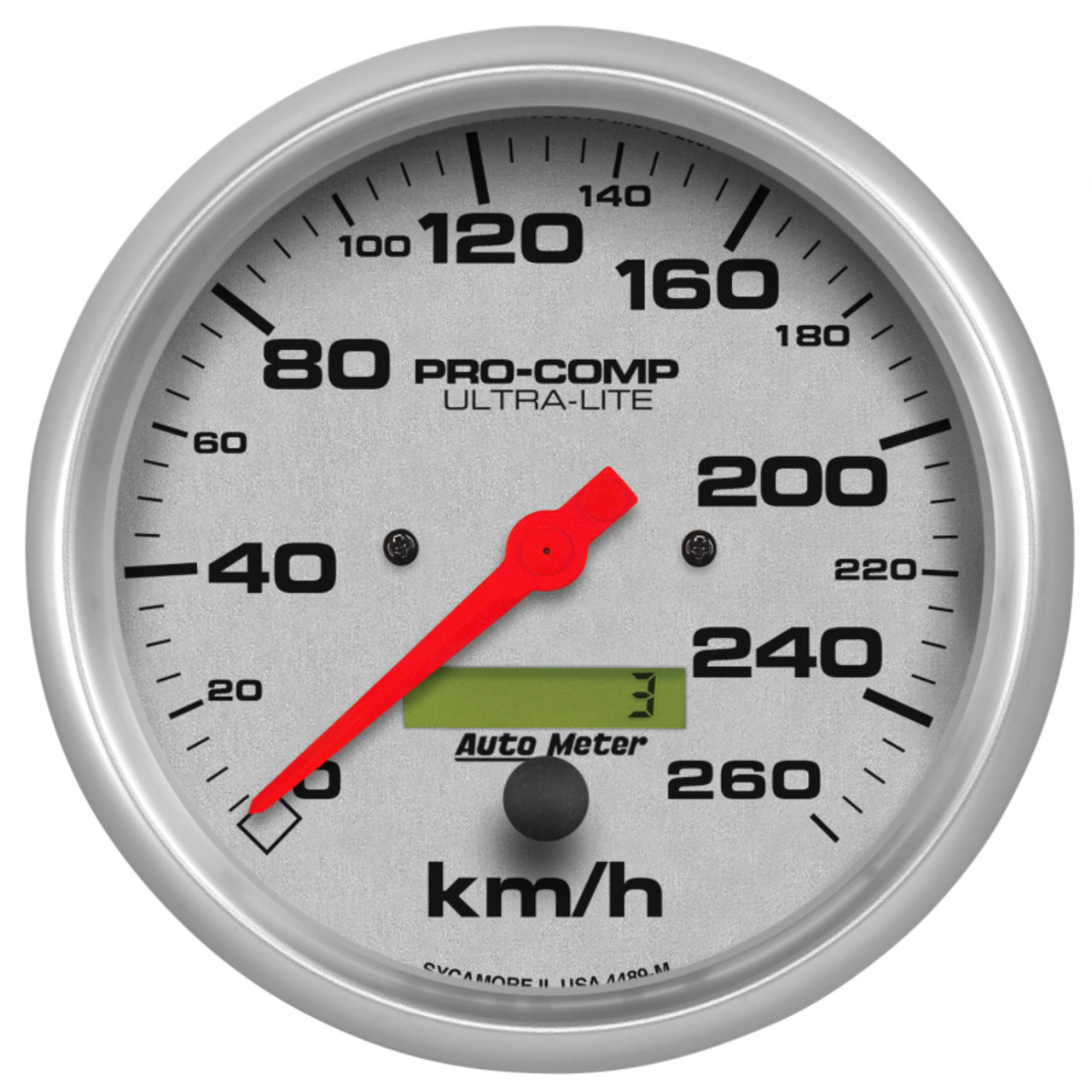 Autometer Ultra-Lite 5 inch 260 KPH In Dash Speedo - 4489-M