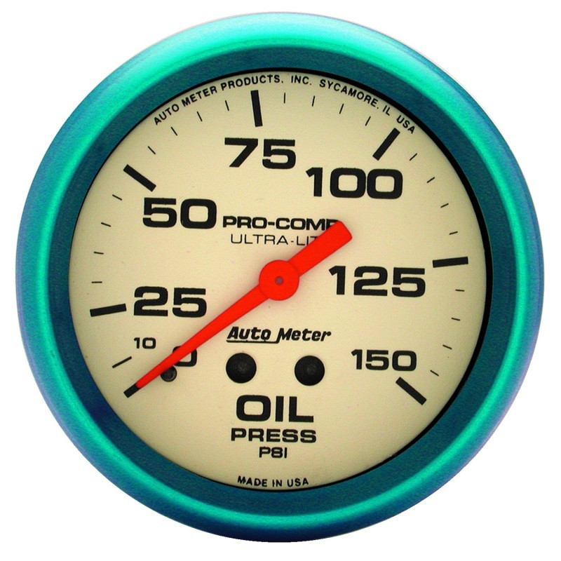Autometer Ultra-Nite 66.7mm 0-150 PSI Mechanical Oil Pressure Gauge - 4523