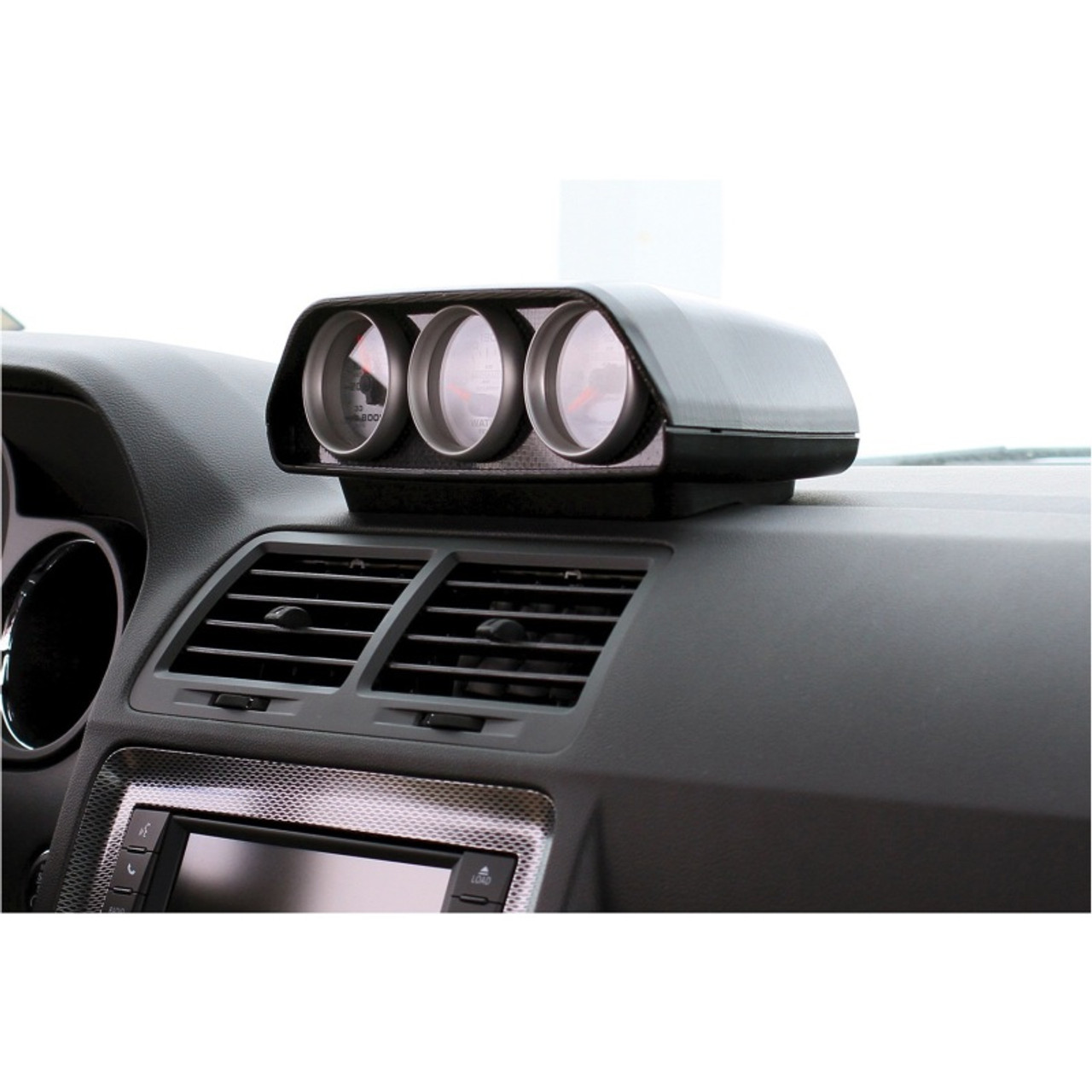 Autometer 08-11 Dodge Challenger Black Triple Dash Pod - 5287