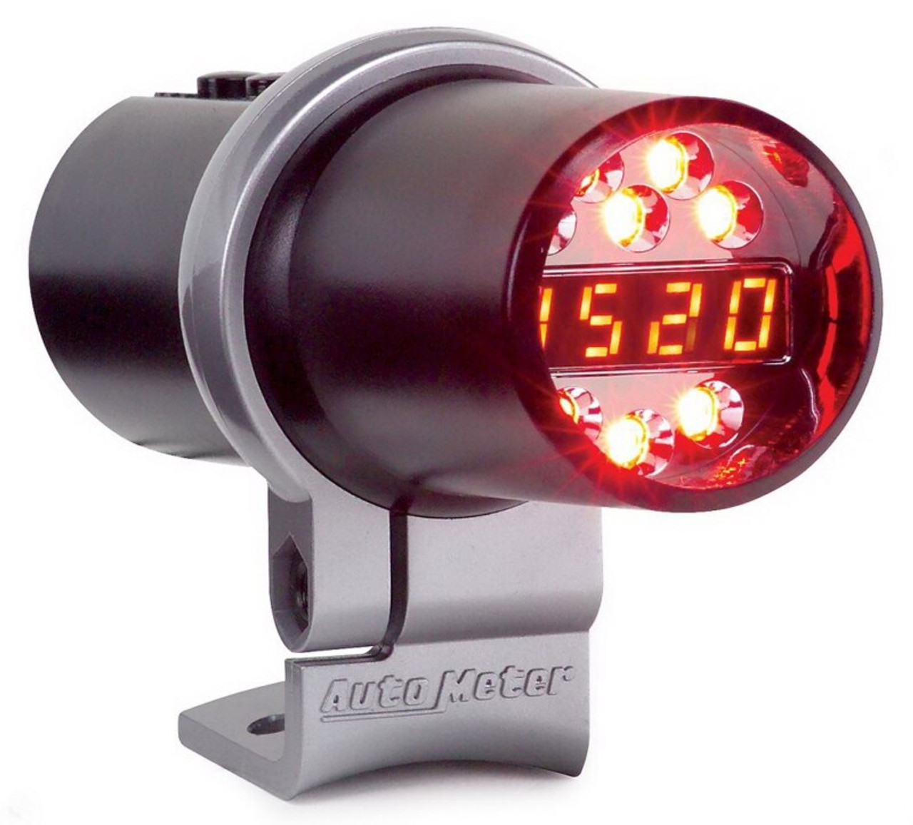 AutoMeter Shift Light Dig W/ Multi-Color Led Blk Pedestal W/ RPM Playbk Dpss Level 3 - 5350