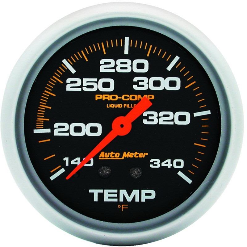 AutoMeter Gauge Temperature 2-5/8in. 140-280 Deg. F Liquid Filled Mech 8ft. Pro-Comp - 5435