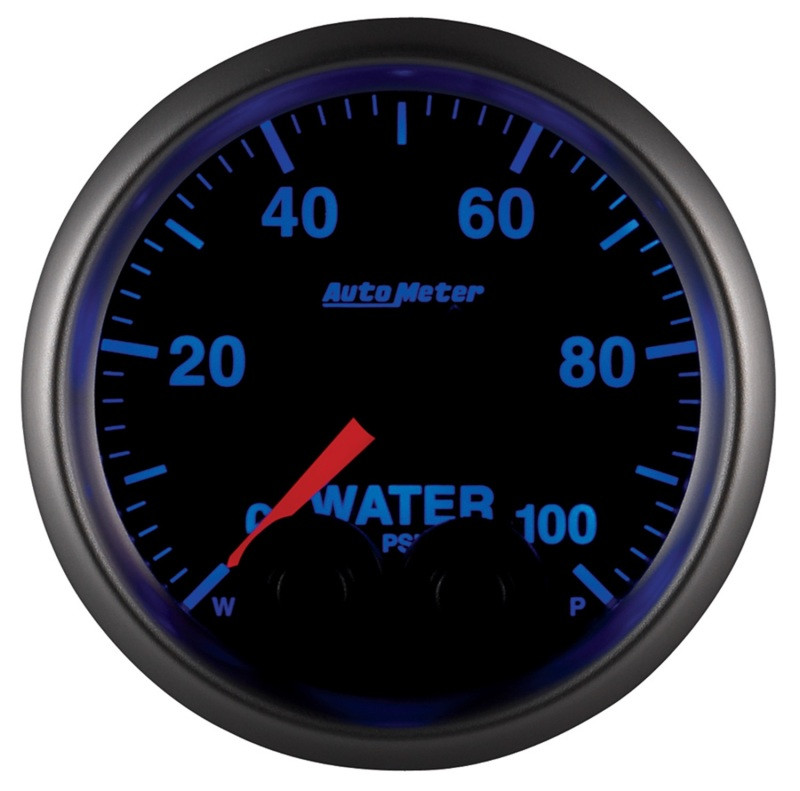 AutoMeter Gauge Water Press 2-1/16in. 100PSI Stepper Motor W/Peak & Warn Elite - 5668