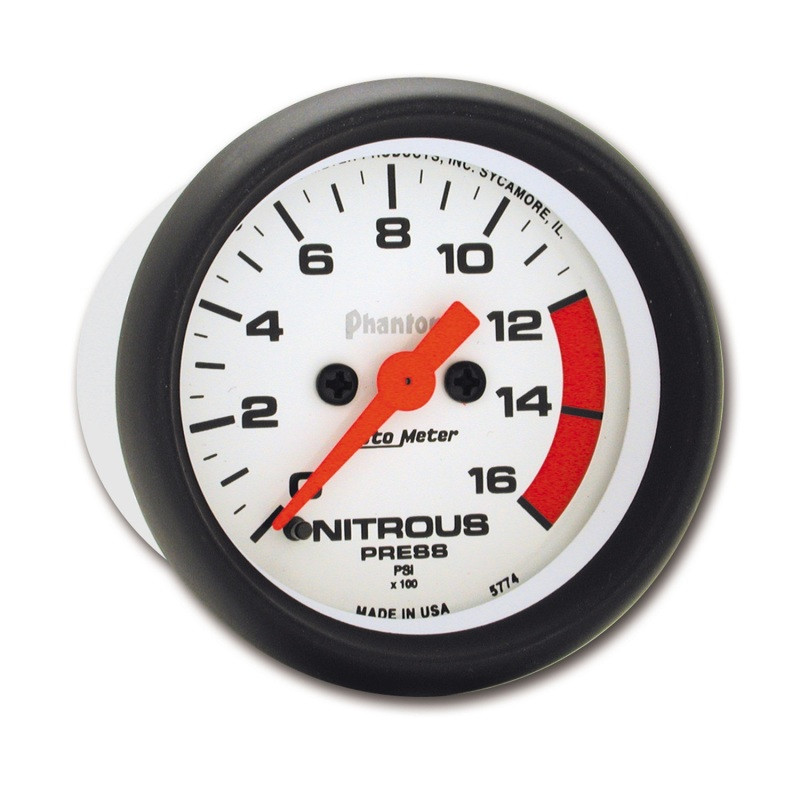 Autometer Phantom 2-1/16in 1600 PSI Digital Stepper Motor Nitrous Pressure Gauge - 5774