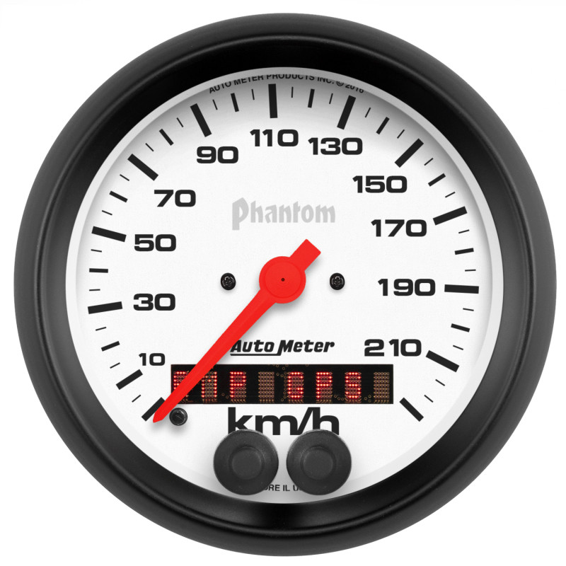 Autometer Phantom 3-3/8in. 0-225KM/H (GPS) Speedometer Gauge - 5880-M
