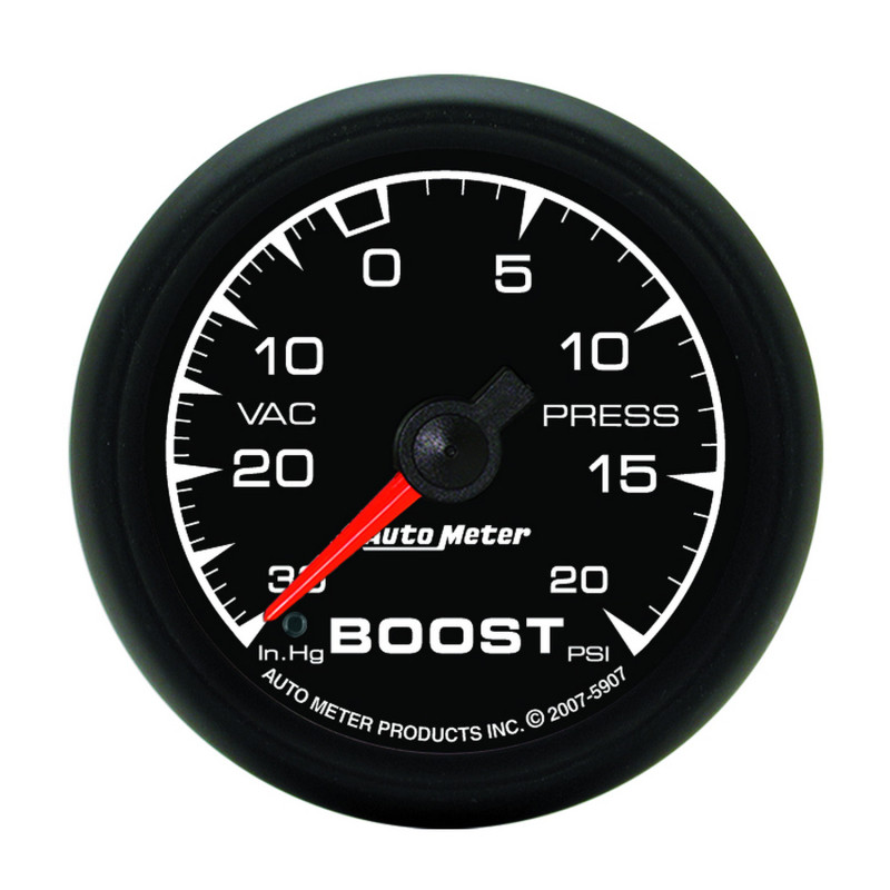 Autometer ES 52.4mm 30 In. HG/20 PSI Vacuum/Boost Gauge - 5907