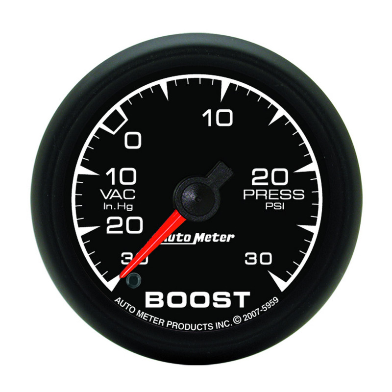 Autometer ES 52mm Full Sweep Electronic 30 In Hg-Vac/30 PSI Vacuum/Boost Gauge - 5959