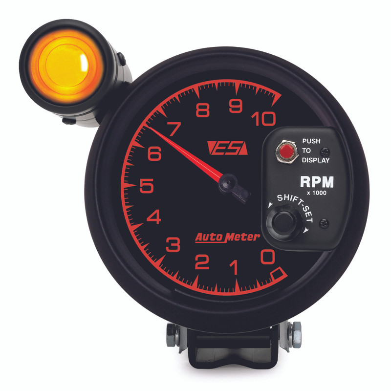 Autometer ES 5in Pedestal Tachometer 10000 RPM w/ Ext Shift-Lite - 5999