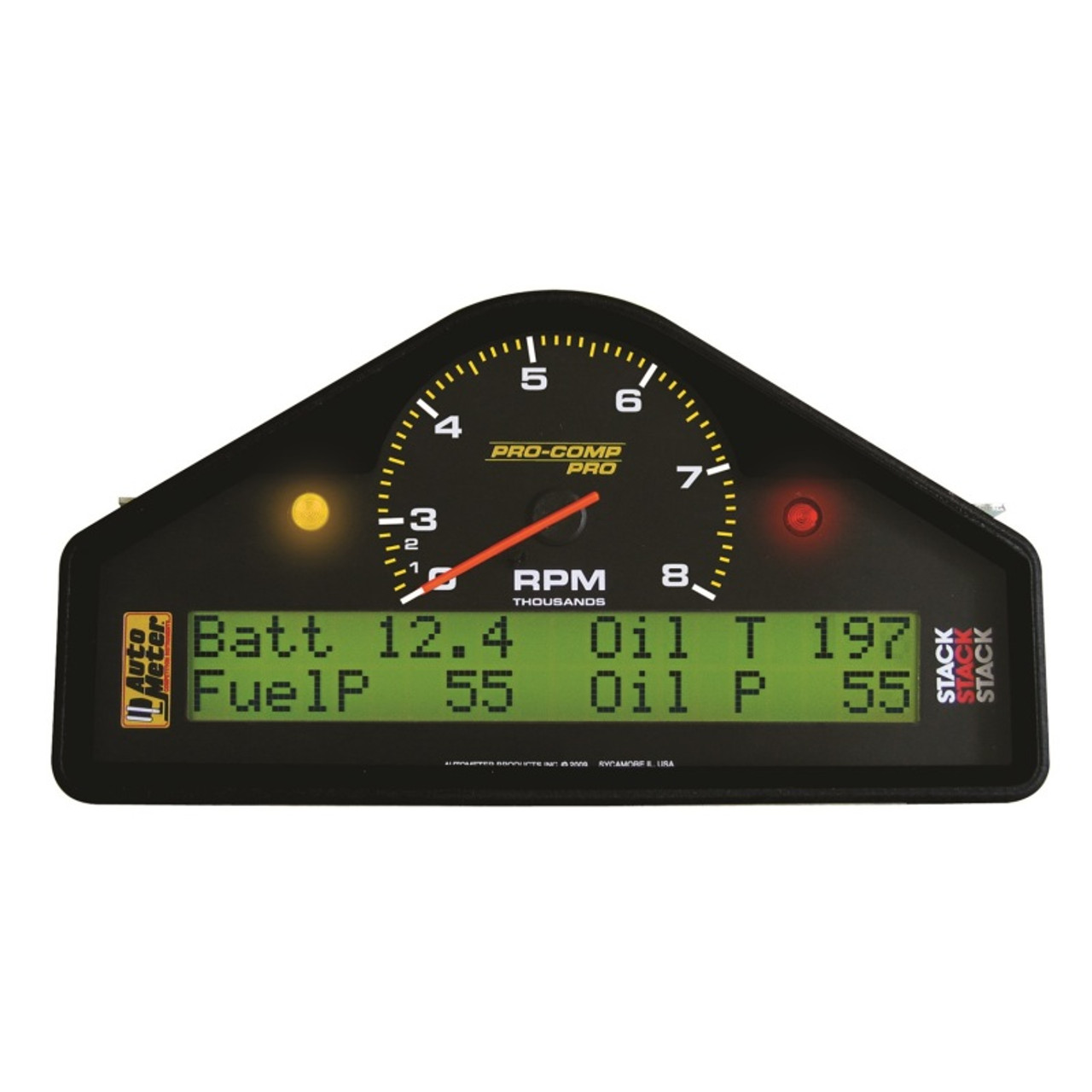 Autometer Pro-Comp Race Dash 0-8k RPM/Speed/Oil Press & Temp/WaterTemp/Fuel Pressure/Battery Gauge - 6011