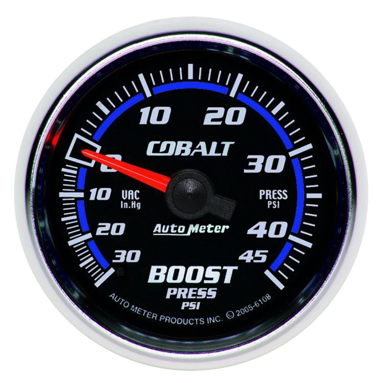 Autometer Cobalt 52mm 45psi Vacuum Boost Gauge - 6108