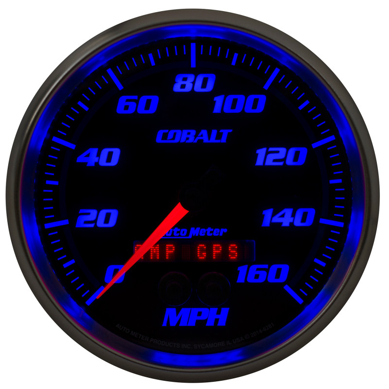 Autometer Cobalt 5in 0-140MPH In-Dash Electronic GPS Programmable Speedometer - 6281