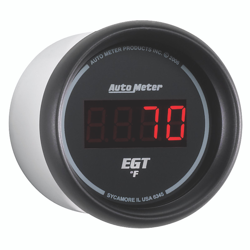 Autometer Z Series 52mm 0-2000 Deg F Digital EGT/Pyrometer Gauge - 6345