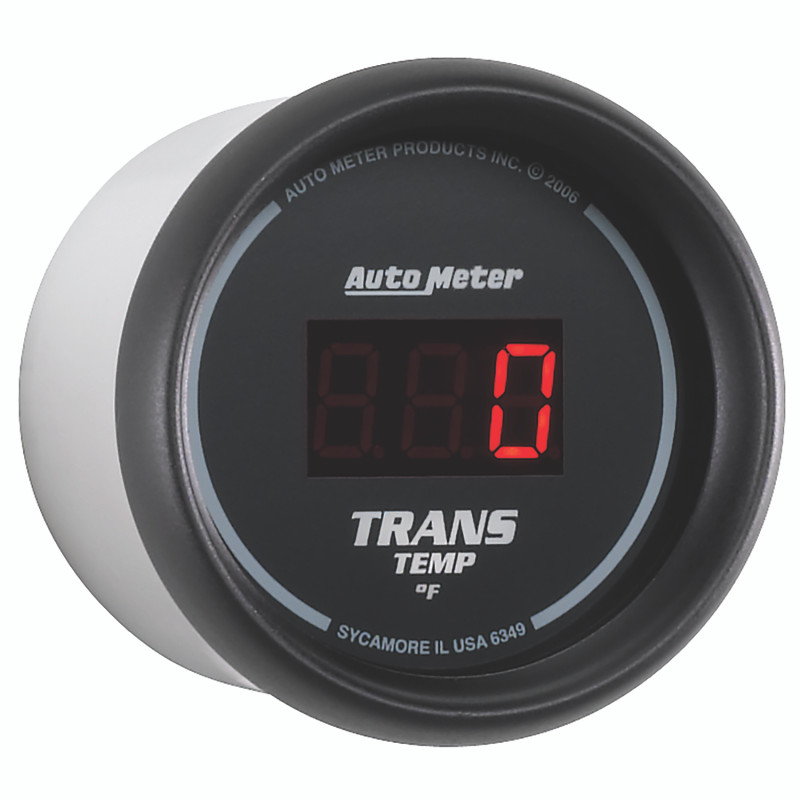 Autometer Z Series 52mm Black Digital 0-300 Deg F Transmission Temperature Gauge - 6349