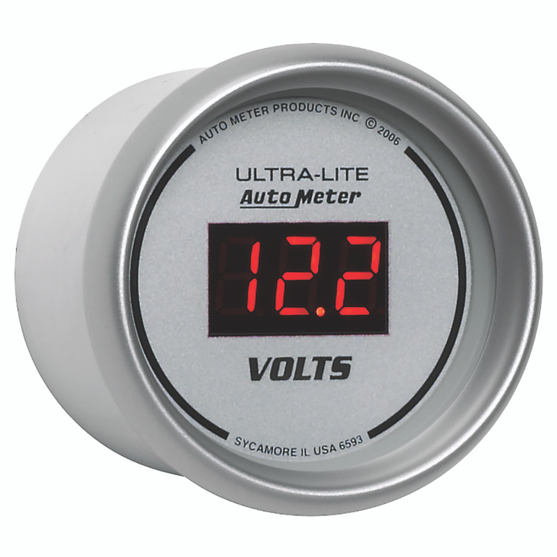 Autometer Ultra-Lite 2-1/16in 8-18 Volts Digital Voltmeter - 6593