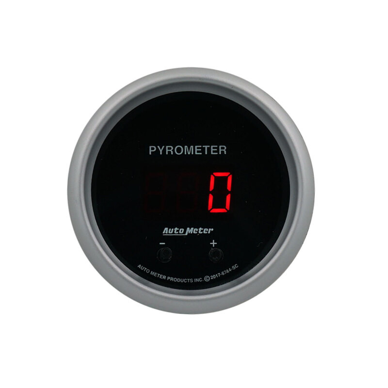 Autometer 52.4mm Black Two Channel 0-2000 Degree Pyrometer (EGT) Sport-Comp Elite Digital Gauge - 6744-SC