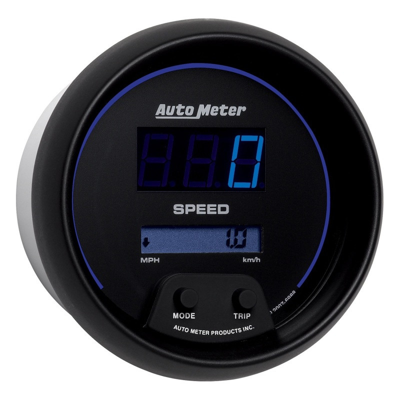 Autometer Cobalt Digital 85.7mm Black Electric Programable Speedometer - 6988