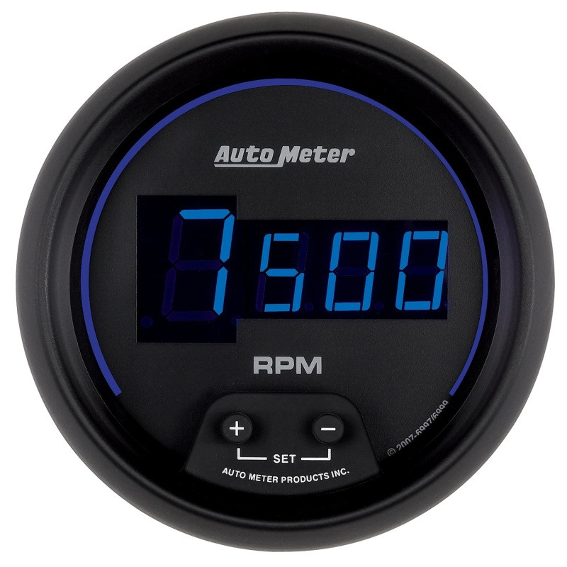 Autometer Cobalt Digital 85.7mm Black In-Dash Tachometer - 6997