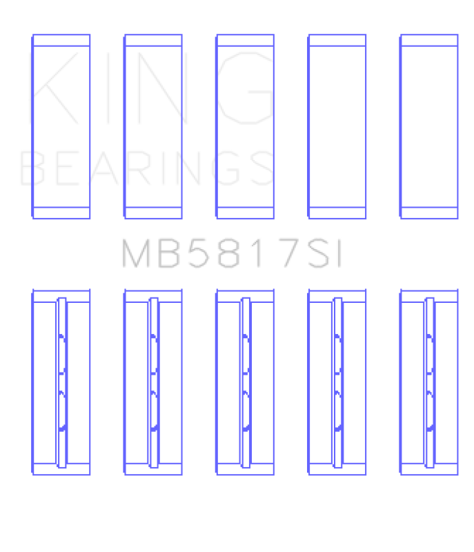 King Engine Bearings 04-12 Mitsubishi Colt Replacement Main Bearing Set - MB5817SI Photo - Primary