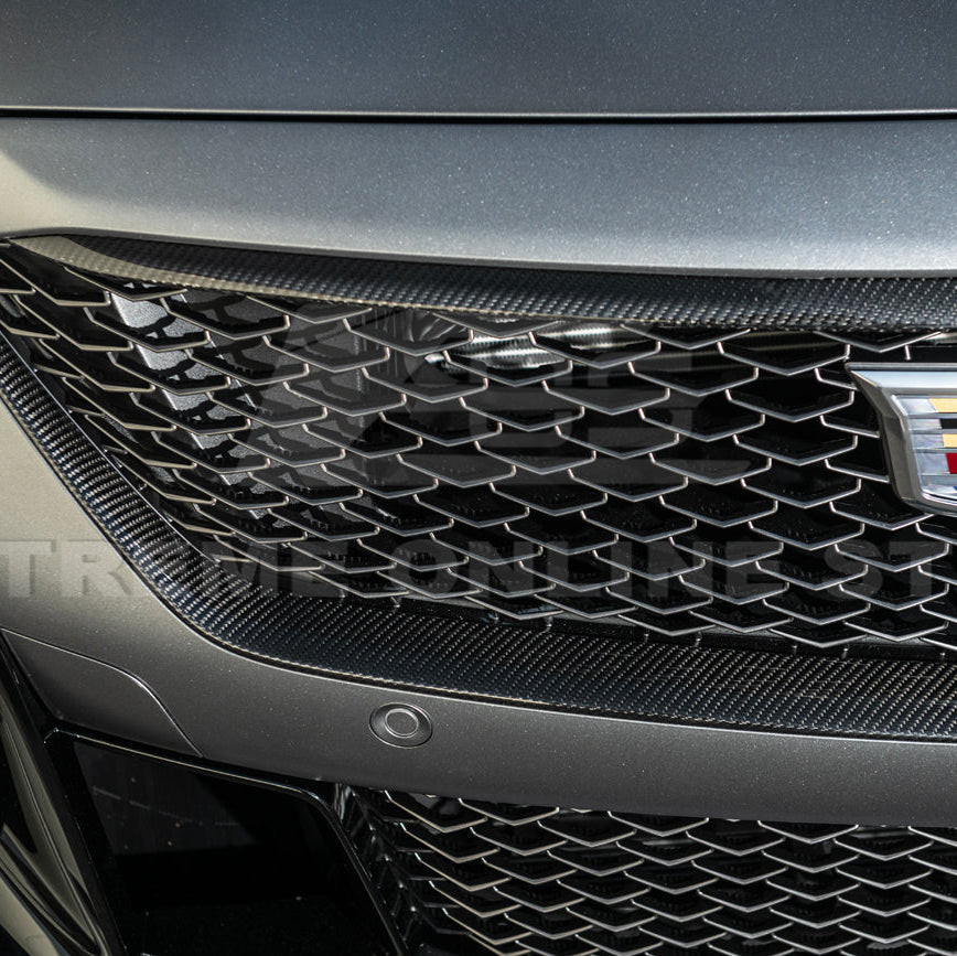 EOS Carbon Fiber Upper Grille Trim - 2025+ Cadillac CT5-V Blackwing (VENT-1216-BKCF)