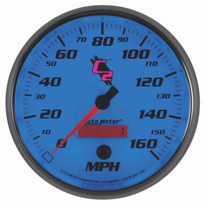 Autometer C2 5 inch 160MPH In-Dash Electronic Programmable Speedometer - 7289