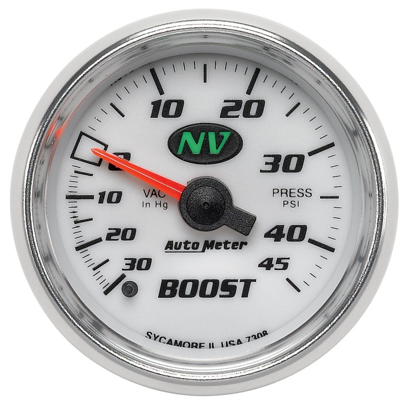 Autometer 52mm Mechanical 30 In Hg-Vac/45 PSI Vacuum / Boost Gauge - 7308