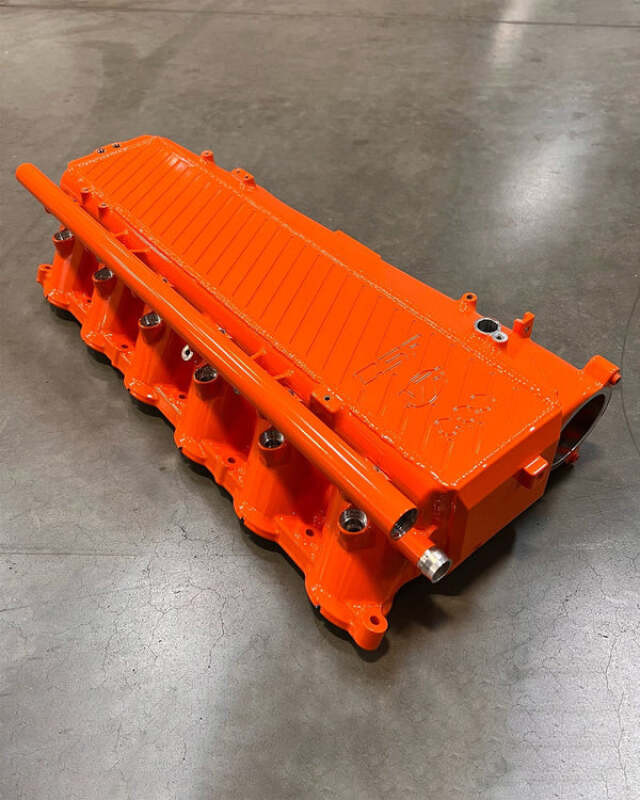 CSF Toyota A90/A91 Supra/ BMW G-Series B58 Charge-Air Cooler Manifold - Fire Orange - 8200FR Photo - Primary