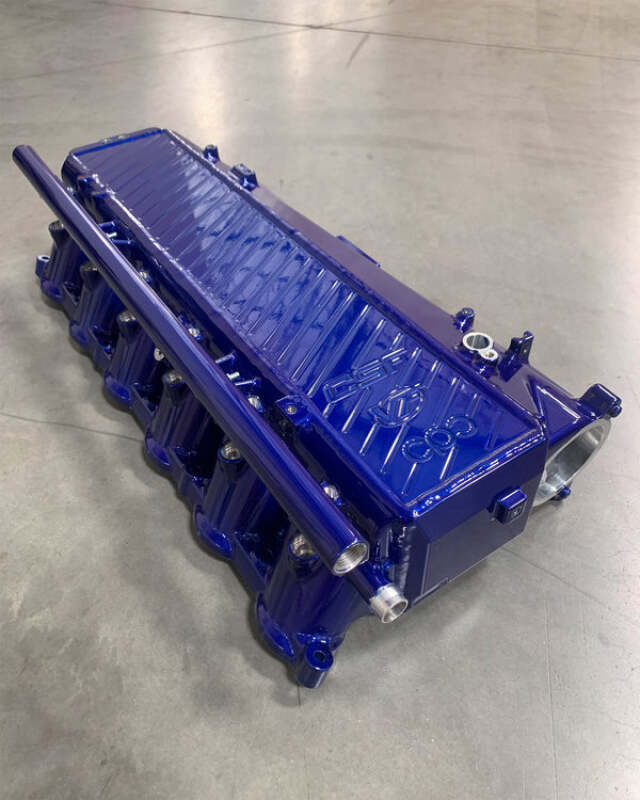 CSF Toyota A90/A91 Supra/ BMW G-Series B58 Charge-Air Cooler Manifold - LP Blue - 8200LPB Photo - Primary