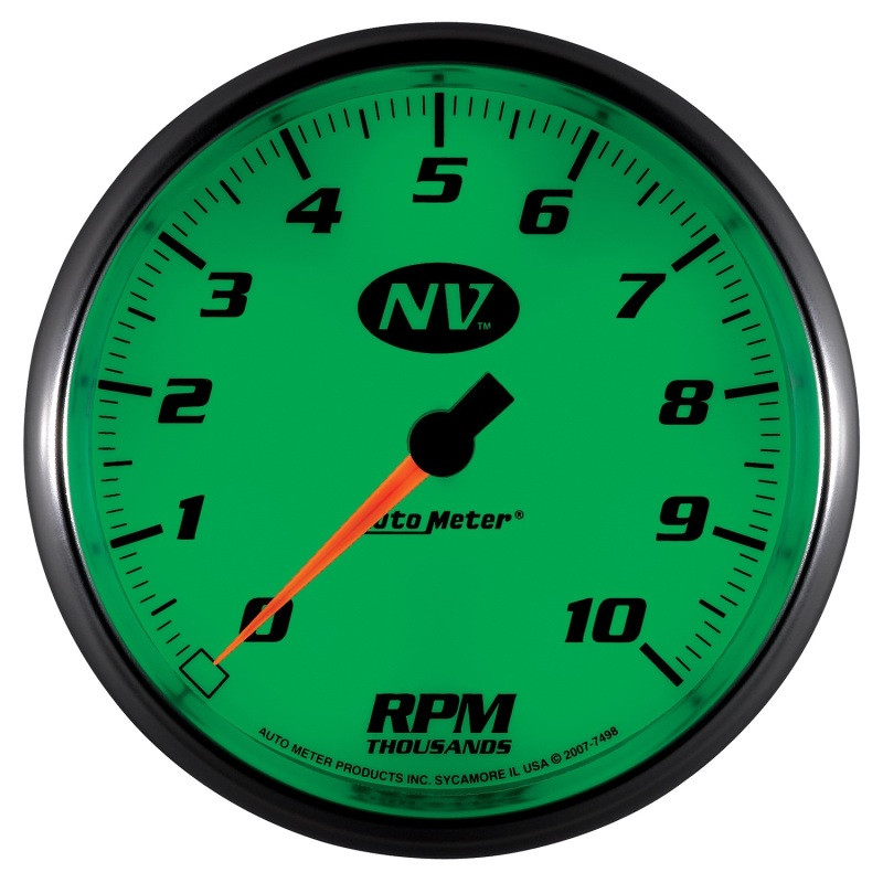 AutoMeter Gauge Tachometer 5in. 10K RPM In-Dash NV - 7498