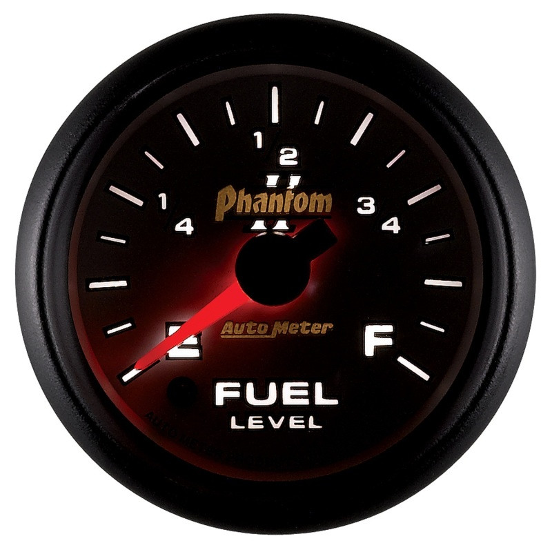 Autometer Phantom II 52mm Full Sweep Electronic 0-280 ohm Fuel Level Programmable E-F Range Gauge - 7510