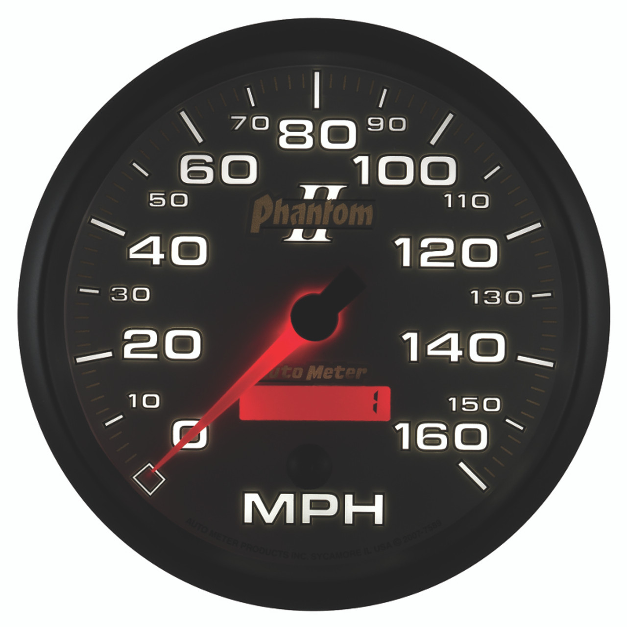 Autometer Phantom II 5in Electrical Programmable Speedometer 150MPH - 7589