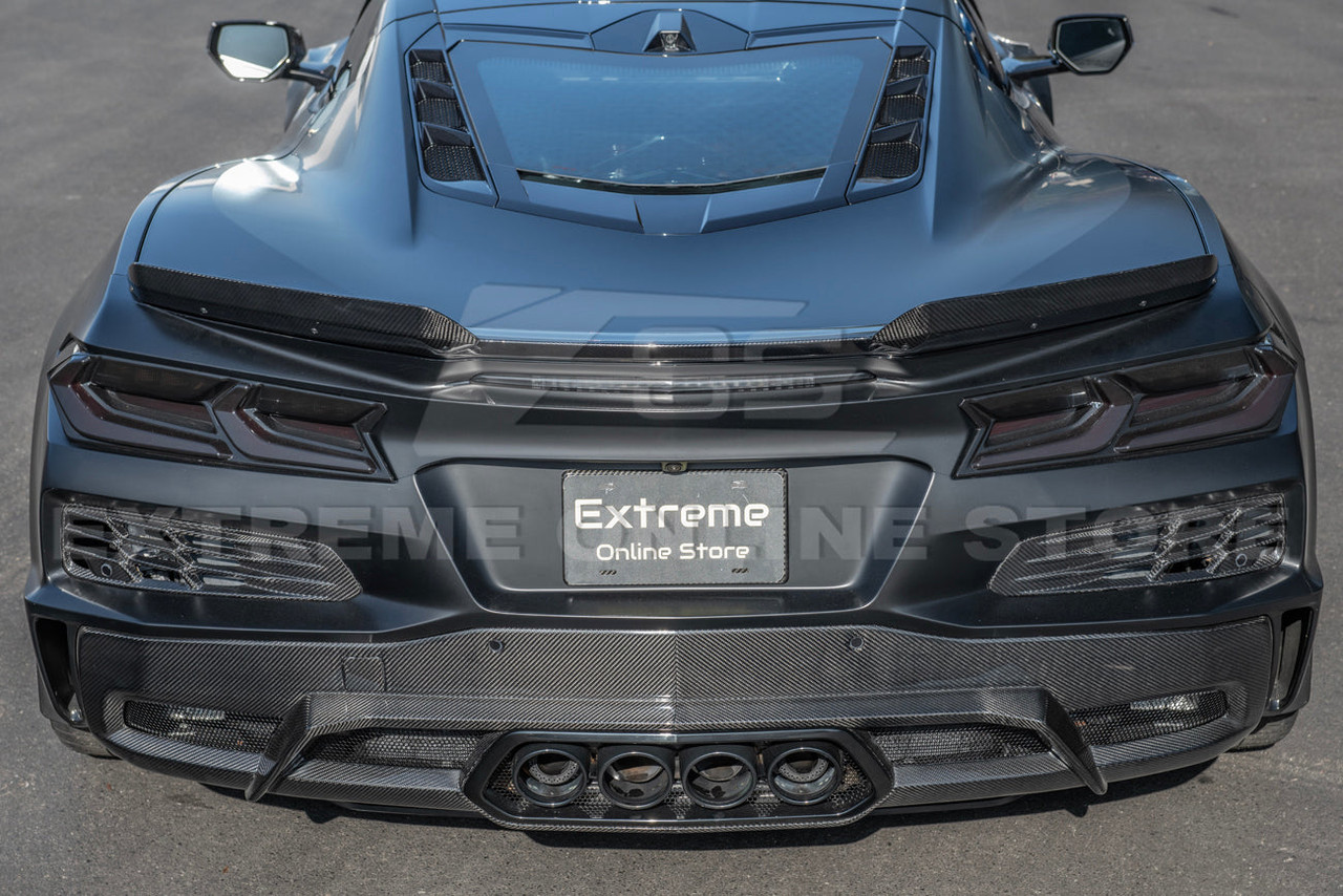 EOS Rear Wickerbill Extension Winglets - Carbon Fiber - C8 Z06