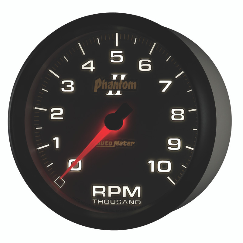 Autometer Phantom II 5in Electrical 10K RPM In-Dash Tachometer - 7598