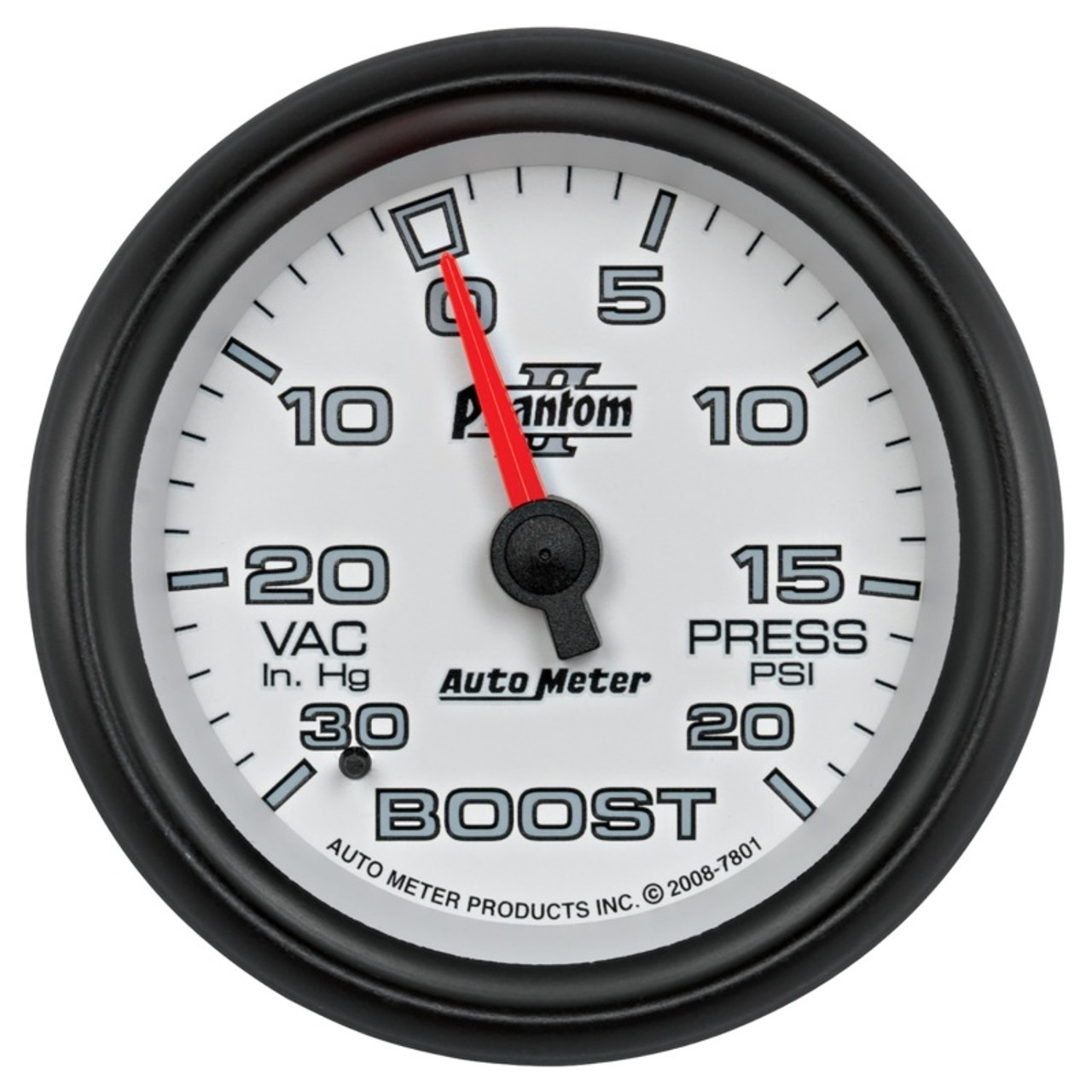 AutoMeter Gauge Vac/Boost 2-5/8in. 30Inhg-20PSI Mechanical Phantom II - 7801