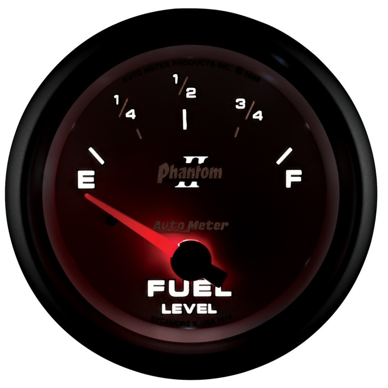 AutoMeter Gauge Fuel Level 2-5/8in. 240 Ohm(e) to 33 Ohm(f) Elec Phantom II - 7816