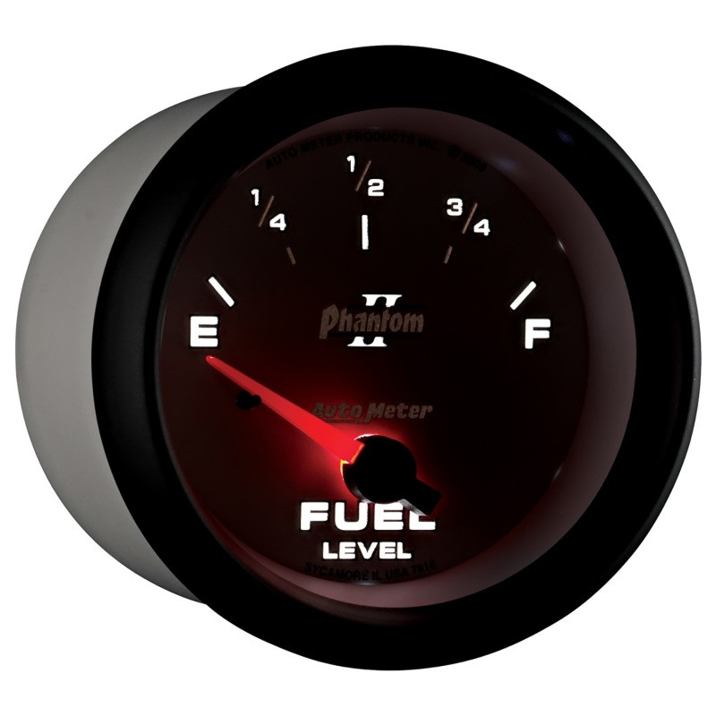 AutoMeter Gauge Fuel Level 2-5/8in. 240 Ohm(e) to 33 Ohm(f) Elec Phantom II - 7816