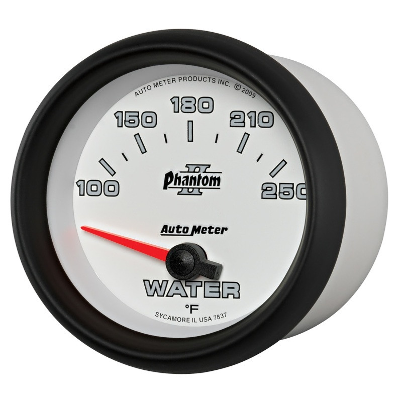 Autometer Phantom II 2-5/8in 100-250 Degrees F Electrical Water Temperature Gauge - 7837