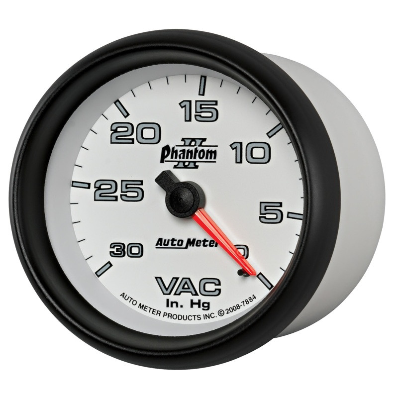 AutoMeter Gauge Vacuum 2-5/8in. 30Inhg Mechanical Phantom II - 7884