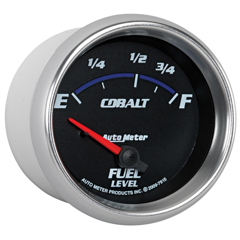 AutoMeter Gauge Fuel Level 2-5/8in. 73 Ohm(e) to 10 Ohm(f) Elec Cobalt - 7915