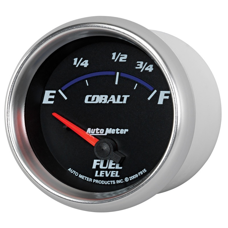 AutoMeter Gauge Fuel Level 2-5/8in. 73 Ohm(e) to 10 Ohm(f) Elec Cobalt - 7915
