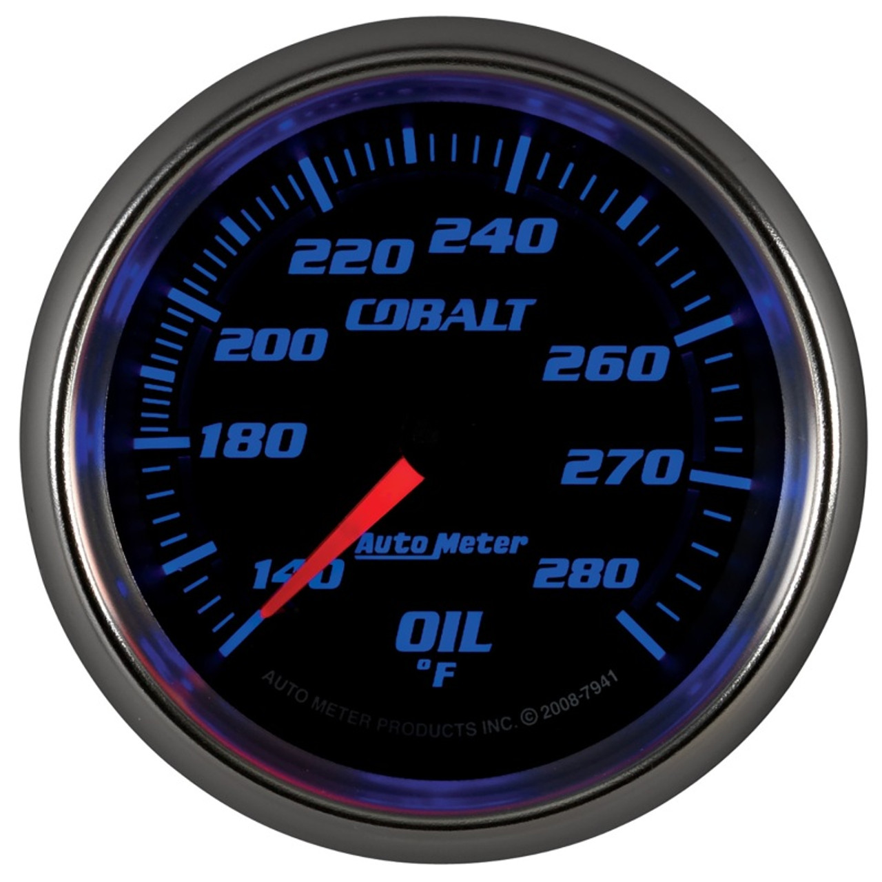 Autometer Cobalt 66.7mm 140-280 Degree F Mechanical Oil Temperature Gauge - 7941