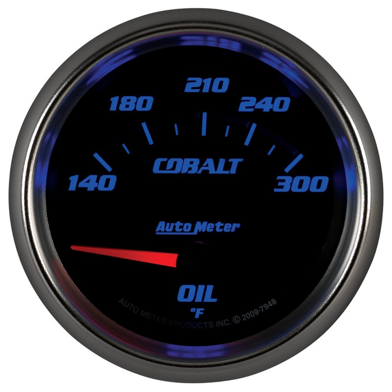 Autometer Cobalt 66.7mm 140-300 Degree F Electric Oil Temperature Gauge - 7948