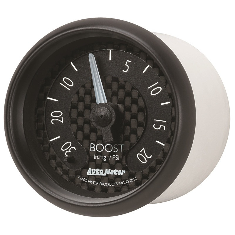 Autometer GT Series 52mm Mechanicl 30 In Hg/20 psi Vacuum/Boost Gauge - 8001